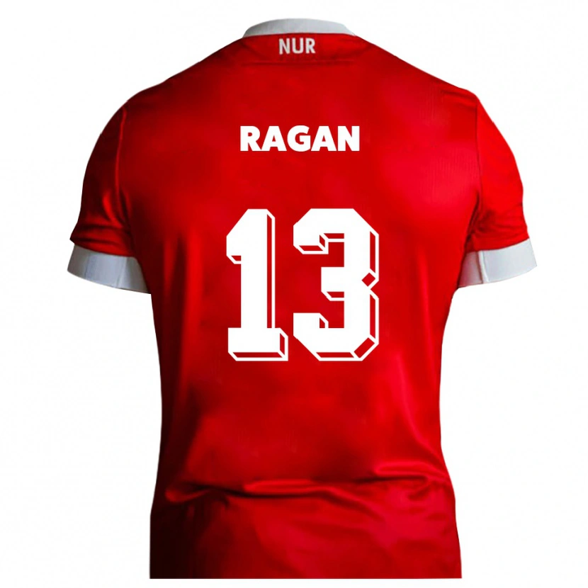 Danxen Kvinnor Hubert Ragan #13 Röd Vit Hemmatröja Matchtröjor 2025/26 Tröjor T-Tröja
