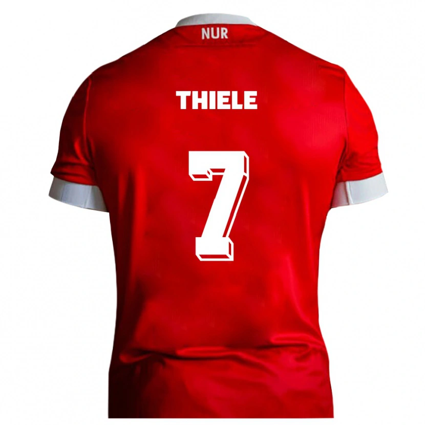 Danxen Kvinnor Timmy Thiele #7 Röd Vit Hemmatröja Matchtröjor 2025/26 Tröjor T-Tröja