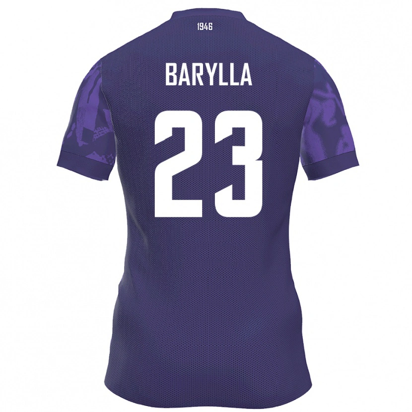 Danxen Kvinnor Anthony Barylla #23 Lila Vit Hemmatröja Matchtröjor 2025/26 Tröjor T-Tröja