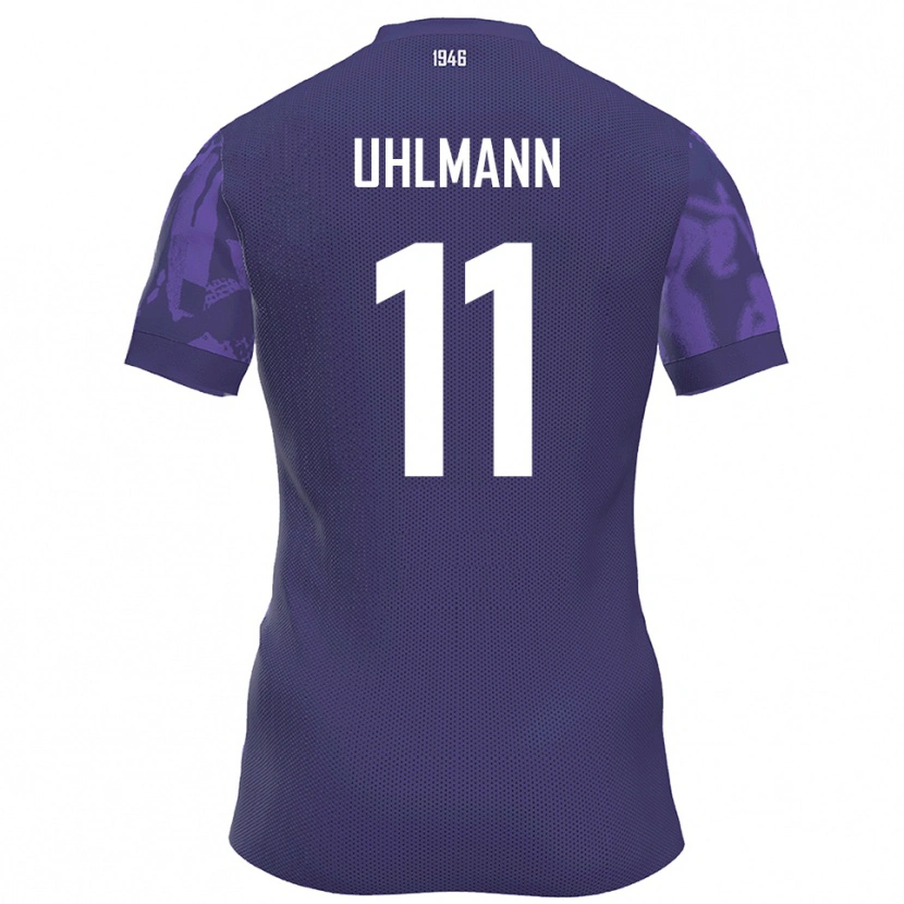 Danxen Kvinnor Eric Uhlmann #11 Lila Vit Hemmatröja Matchtröjor 2025/26 Tröjor T-Tröja