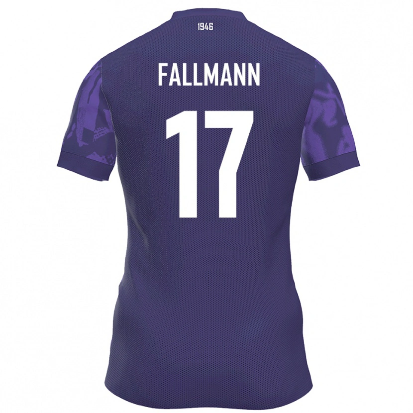 Danxen Kvinnor Pascal Fallmann #17 Lila Vit Hemmatröja Matchtröjor 2025/26 Tröjor T-Tröja