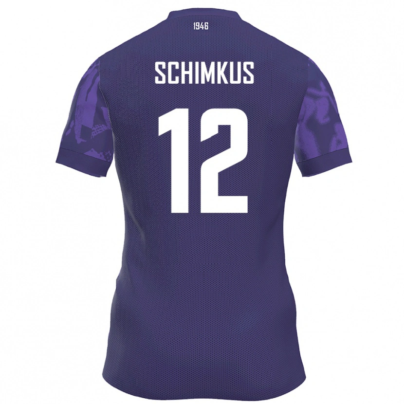 Danxen Kvinnor Lukas Schimkus #12 Lila Vit Hemmatröja Matchtröjor 2025/26 Tröjor T-Tröja