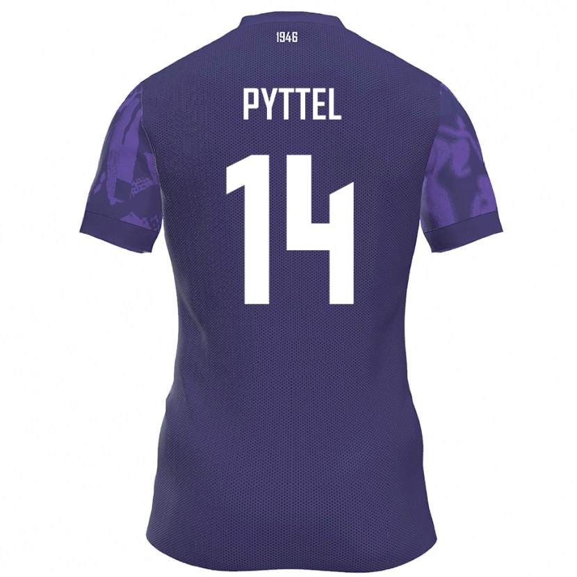 Danxen Kvinnor Henrik Pyttel #14 Lila Vit Hemmatröja Matchtröjor 2025/26 Tröjor T-Tröja