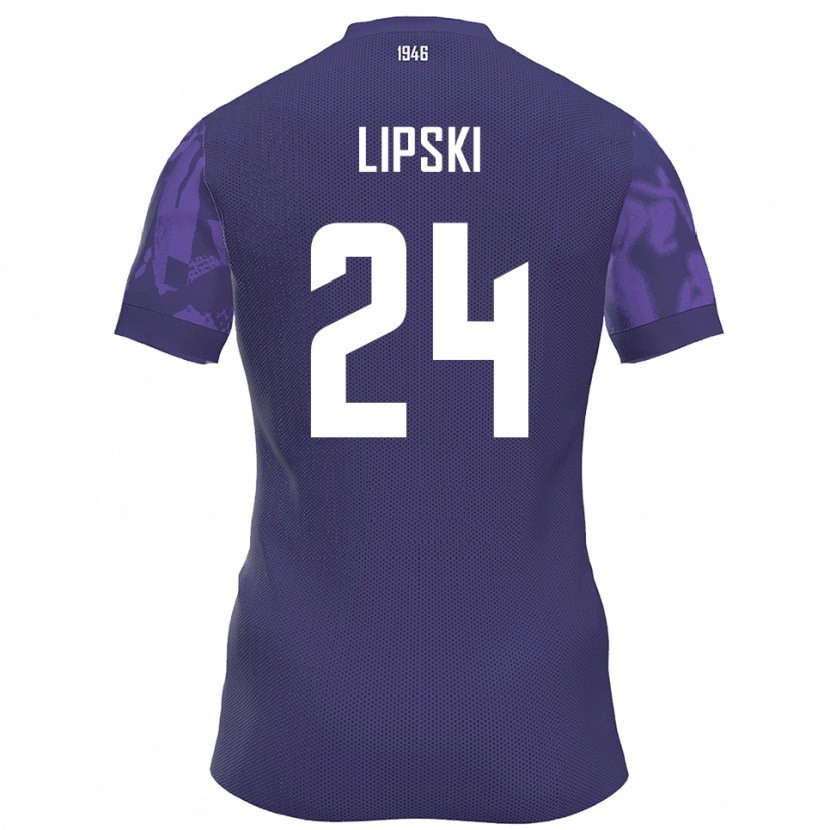 Danxen Kvinnor Yarin Lipski #24 Lila Vit Hemmatröja Matchtröjor 2025/26 Tröjor T-Tröja