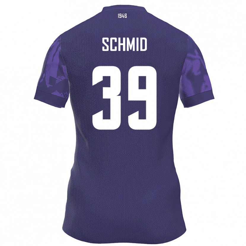 Danxen Kvinnor Maximilian Schmid #39 Lila Vit Hemmatröja Matchtröjor 2025/26 Tröjor T-Tröja