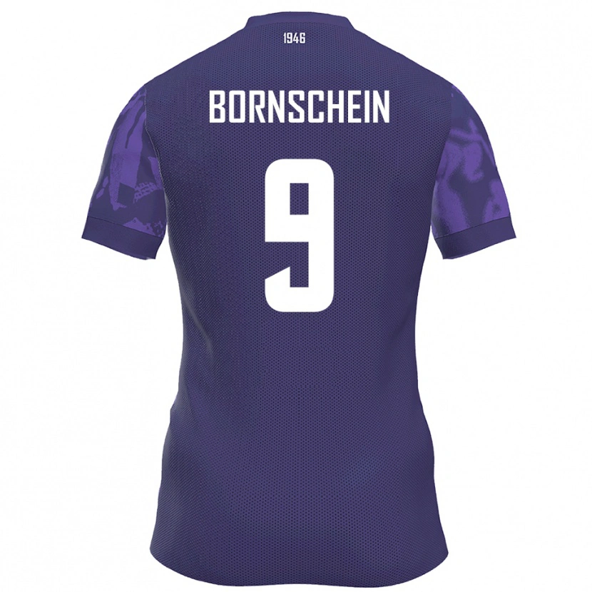 Danxen Kvinnor Ricky Bornschein #9 Lila Vit Hemmatröja Matchtröjor 2025/26 Tröjor T-Tröja