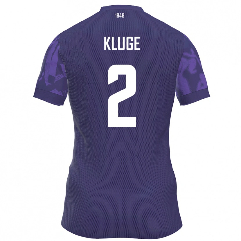 Danxen Kvinnor Maximilian Kluge #2 Lila Vit Hemmatröja Matchtröjor 2025/26 Tröjor T-Tröja