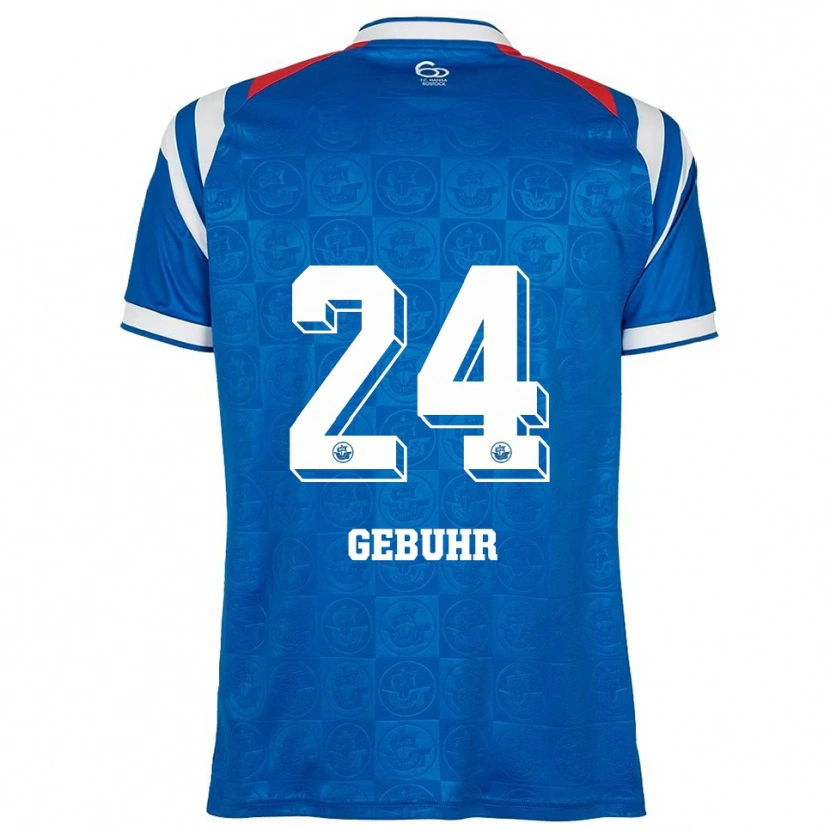 Danxen Kvinnor Dario Gebuhr #24 Blå Vit Röd Hemmatröja Matchtröjor 2025/26 Tröjor T-Tröja