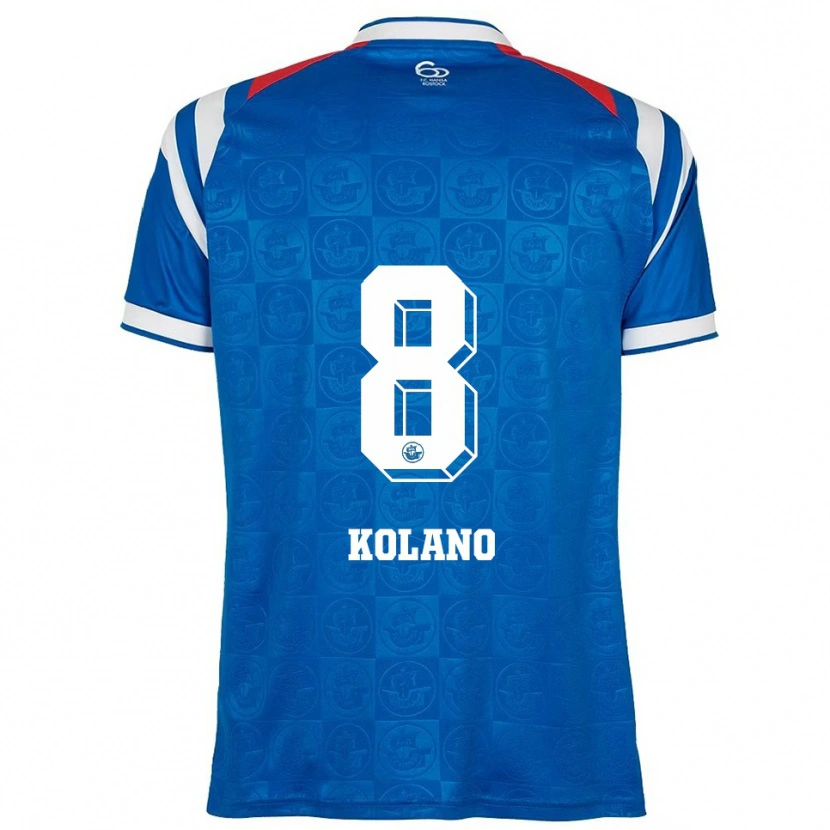 Danxen Kvinnor Damian Kolano #8 Blå Vit Röd Hemmatröja Matchtröjor 2025/26 Tröjor T-Tröja