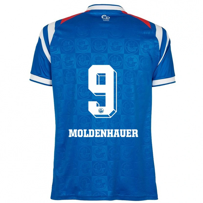 Danxen Kvinnor Max Moldenhauer #9 Blå Vit Röd Hemmatröja Matchtröjor 2025/26 Tröjor T-Tröja