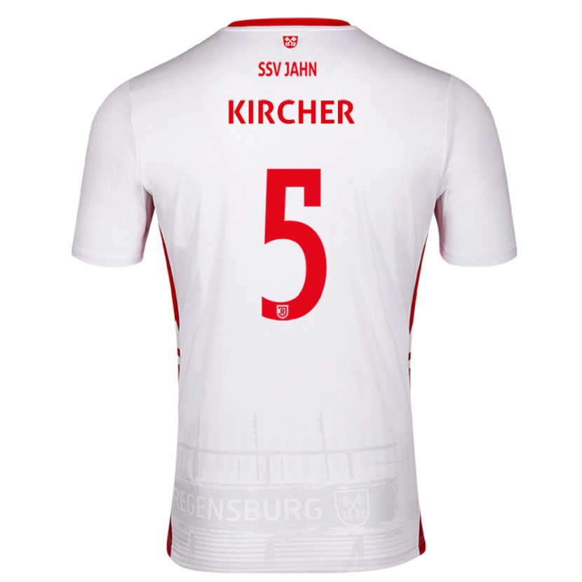 Danxen Kvinnor Michel Kircher #5 Vit Röd Hemmatröja Matchtröjor 2025/26 Tröjor T-Tröja