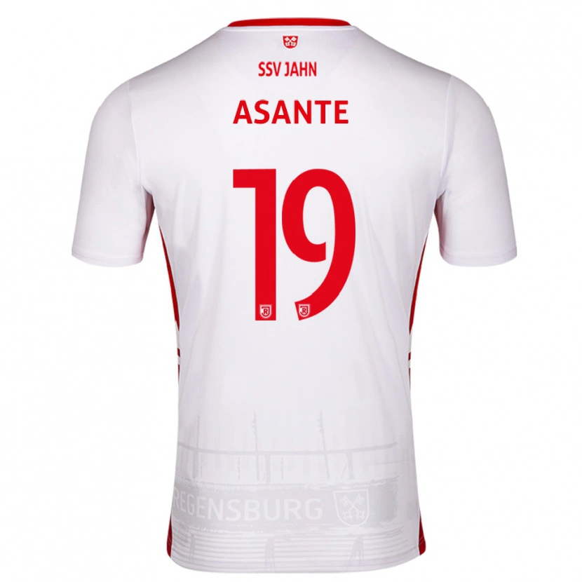 Danxen Kvinnor Davis Asante #19 Vit Röd Hemmatröja Matchtröjor 2025/26 Tröjor T-Tröja
