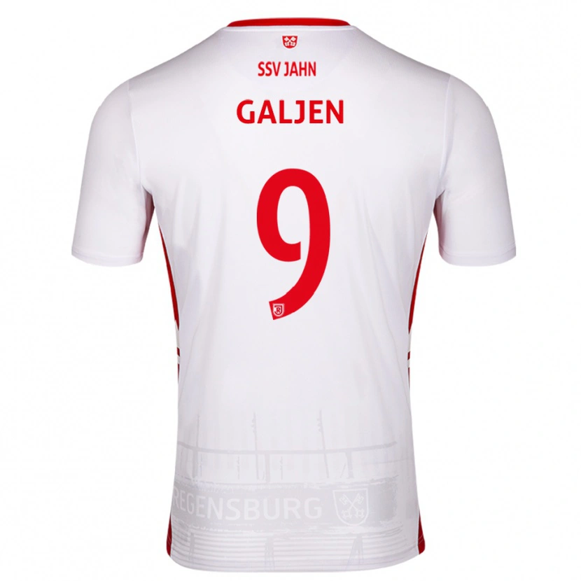 Danxen Kvinnor Dejan Galjen #9 Vit Röd Hemmatröja Matchtröjor 2025/26 Tröjor T-Tröja