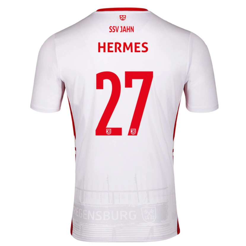 Danxen Kvinnor Lucas Hermes #27 Vit Röd Hemmatröja Matchtröjor 2025/26 Tröjor T-Tröja