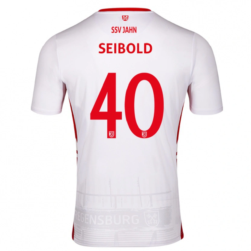 Danxen Kvinnor Jakob Seibold #40 Vit Röd Hemmatröja Matchtröjor 2025/26 Tröjor T-Tröja