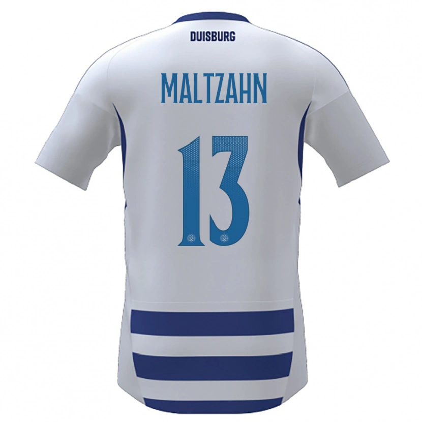 Danxen Kvinnor Jonah Maltzahn #13 Vit Blå Hemmatröja Matchtröjor 2025/26 Tröjor T-Tröja