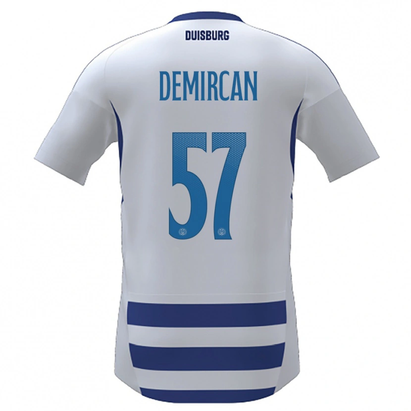 Danxen Kvinnor Zarife Demircan #57 Vit Blå Hemmatröja Matchtröjor 2025/26 Tröjor T-Tröja