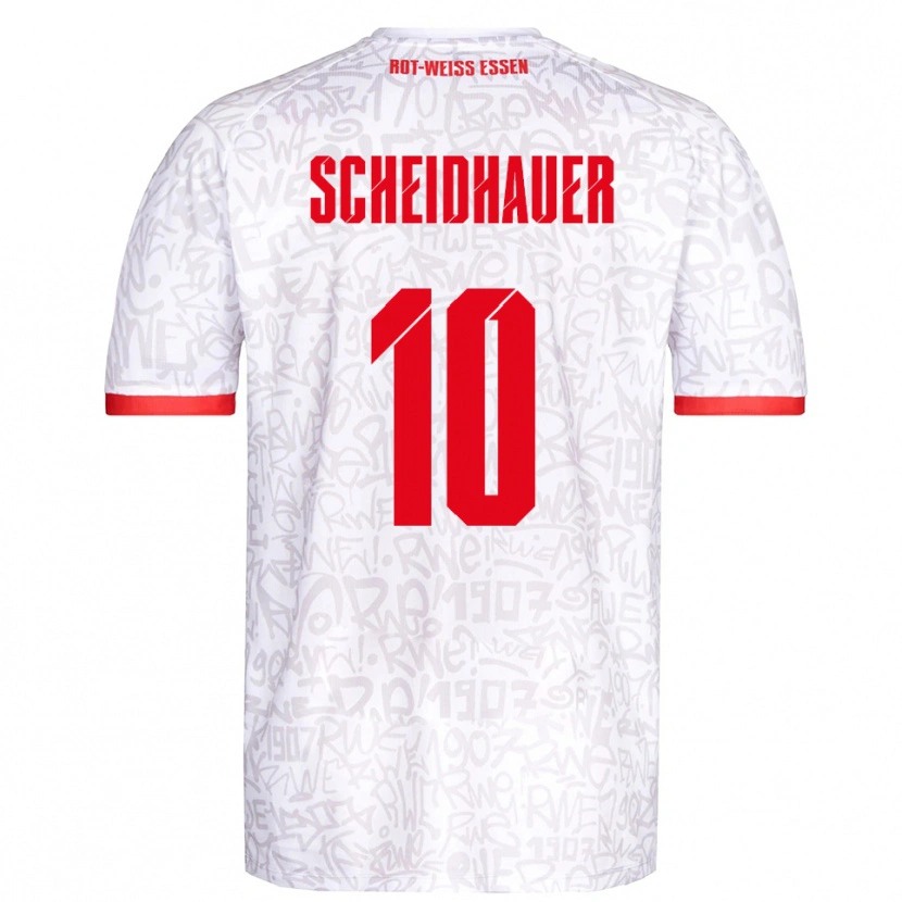 Danxen Kvinnor Leon Scheidhauer #10 Vit Röd Hemmatröja Matchtröjor 2025/26 Tröjor T-Tröja