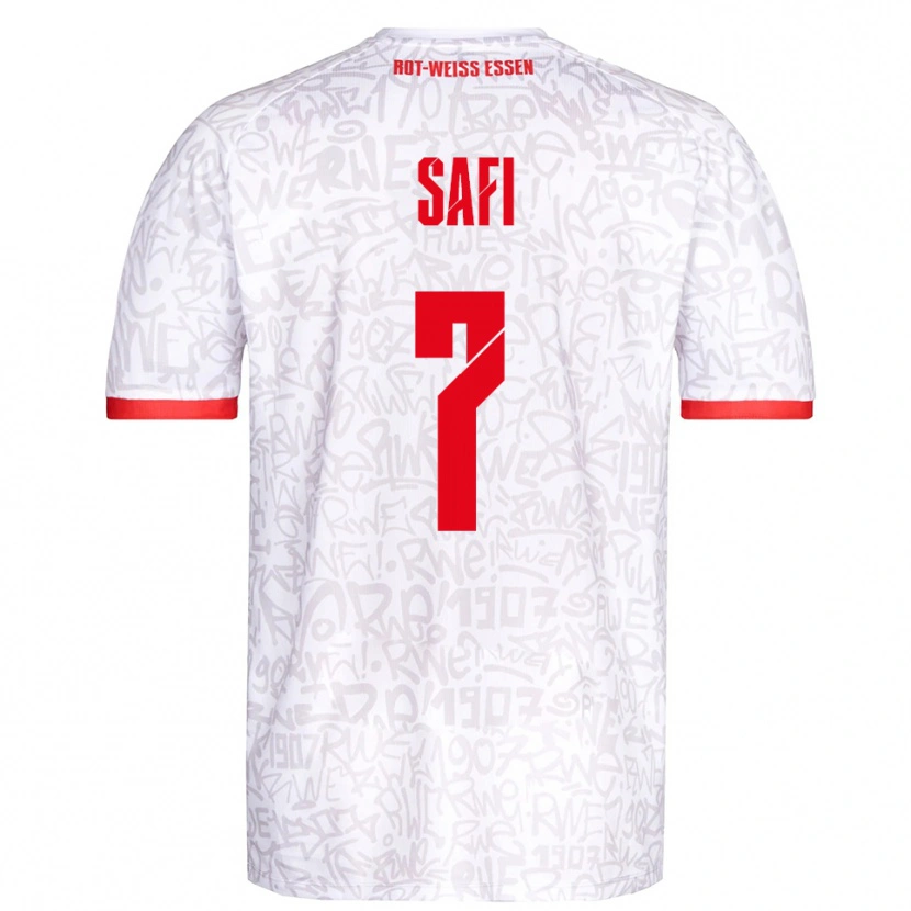 Danxen Kvinnor Ramien Safi #7 Vit Röd Hemmatröja Matchtröjor 2025/26 Tröjor T-Tröja