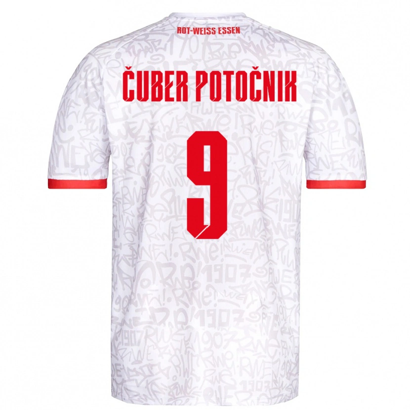 Danxen Kvinnor Jaka Cuber Potocnik #9 Vit Röd Hemmatröja Matchtröjor 2025/26 Tröjor T-Tröja