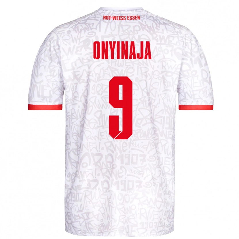 Danxen Kvinnor Leonard Onyinaja #9 Vit Röd Hemmatröja Matchtröjor 2025/26 Tröjor T-Tröja