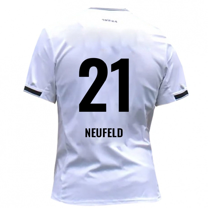 Danxen Kvinnor Simon Neufeld #21 Vit Röd Hemmatröja Matchtröjor 2025/26 Tröjor T-Tröja