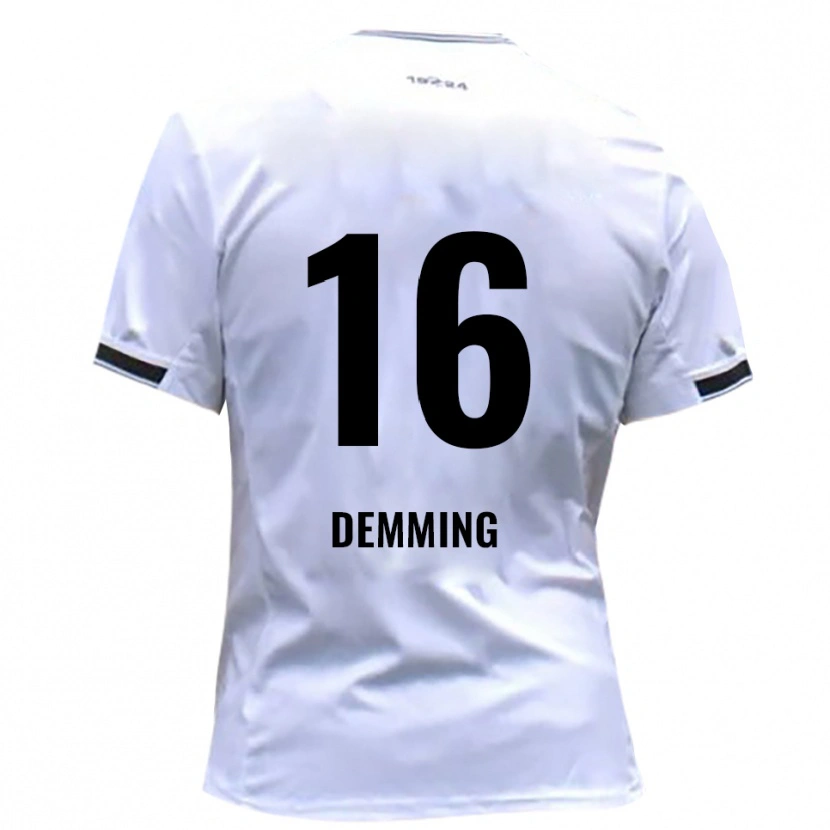 Danxen Kvinnor Lukas Demming #16 Vit Röd Hemmatröja Matchtröjor 2025/26 Tröjor T-Tröja