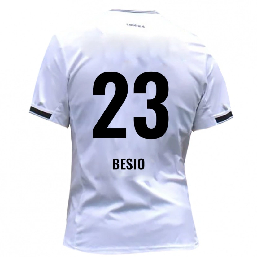 Danxen Kvinnor Alessio Besio #23 Vit Röd Hemmatröja Matchtröjor 2025/26 Tröjor T-Tröja