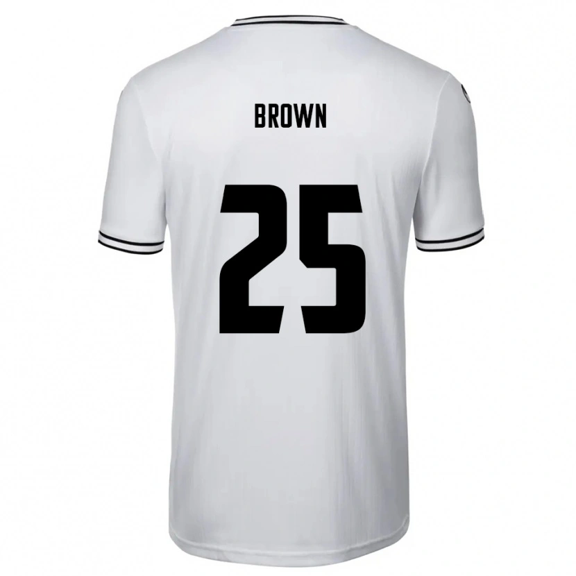 Danxen Kvinnor Evan Brown #25 Vit Svart Hemmatröja Matchtröjor 2025/26 Tröjor T-Tröja