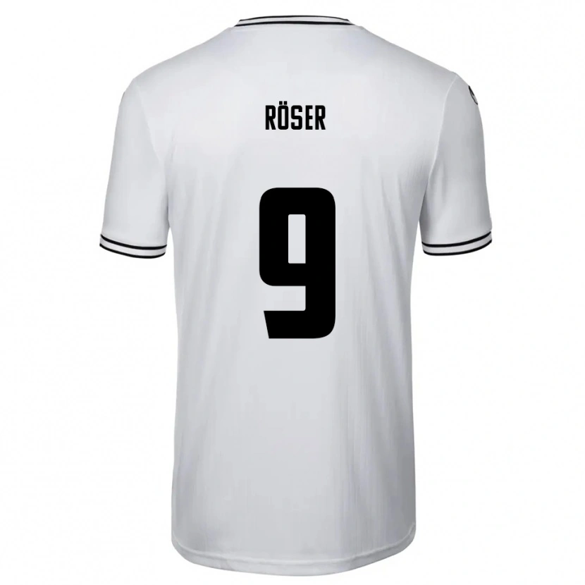 Danxen Kvinnor Lucas Röser #9 Vit Svart Hemmatröja Matchtröjor 2025/26 Tröjor T-Tröja