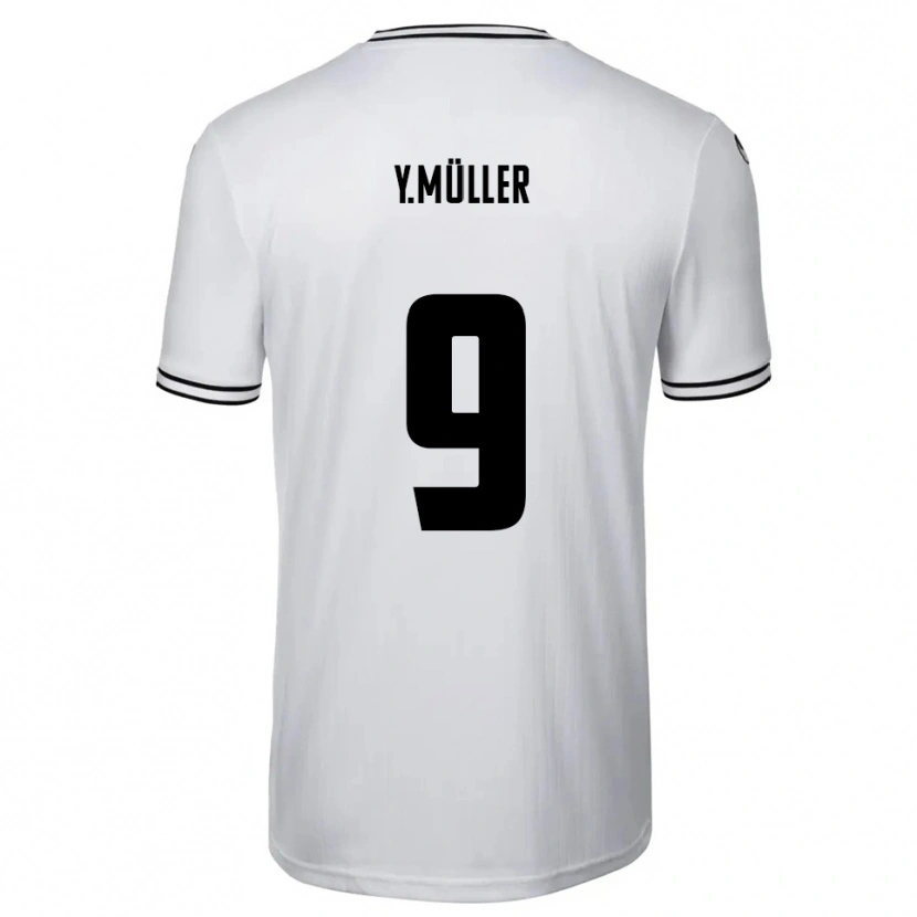 Danxen Kvinnor Yannick Müller #9 Vit Svart Hemmatröja Matchtröjor 2025/26 Tröjor T-Tröja