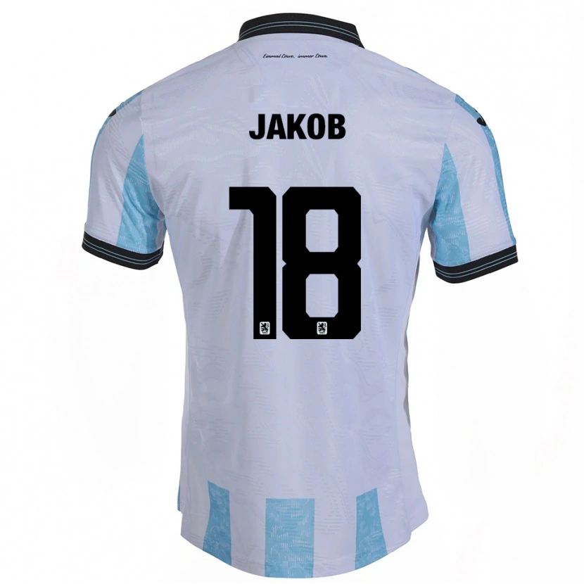 Danxen Kvinnor Kilian Jakob #18 Vit Himmelsblå Hemmatröja Matchtröjor 2025/26 Tröjor T-Tröja