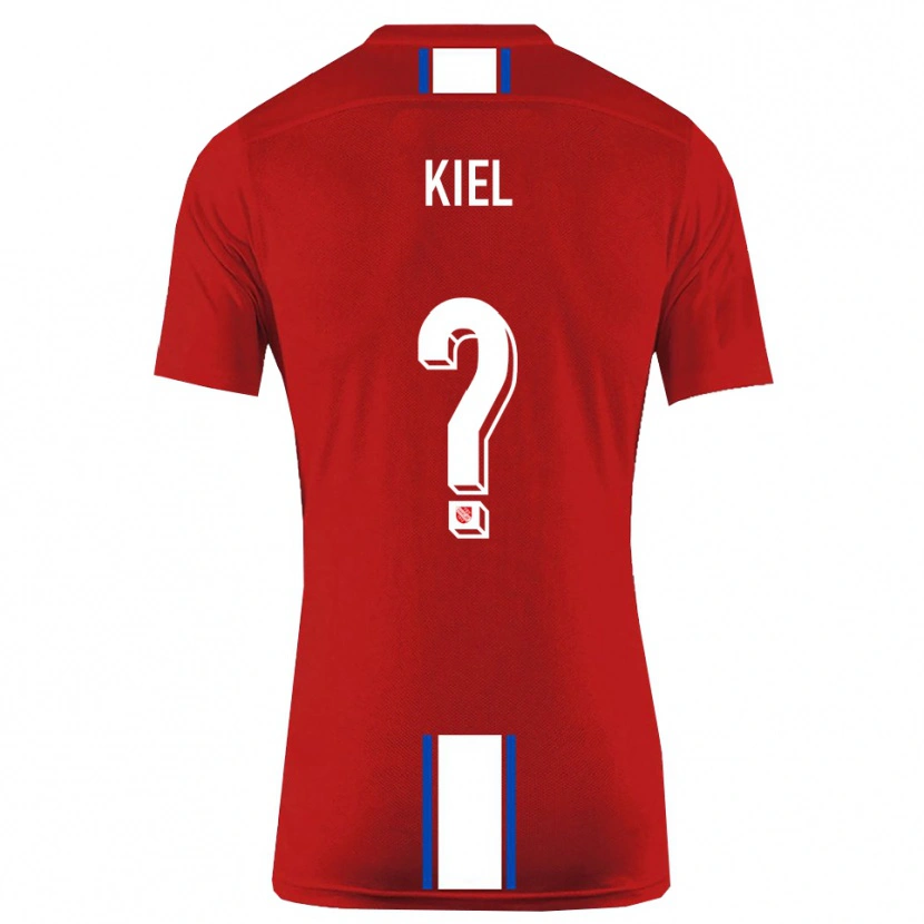 Danxen Kvinnor Niels Kiel #0 Röd Vit Hemmatröja Matchtröjor 2025/26 Tröjor T-Tröja