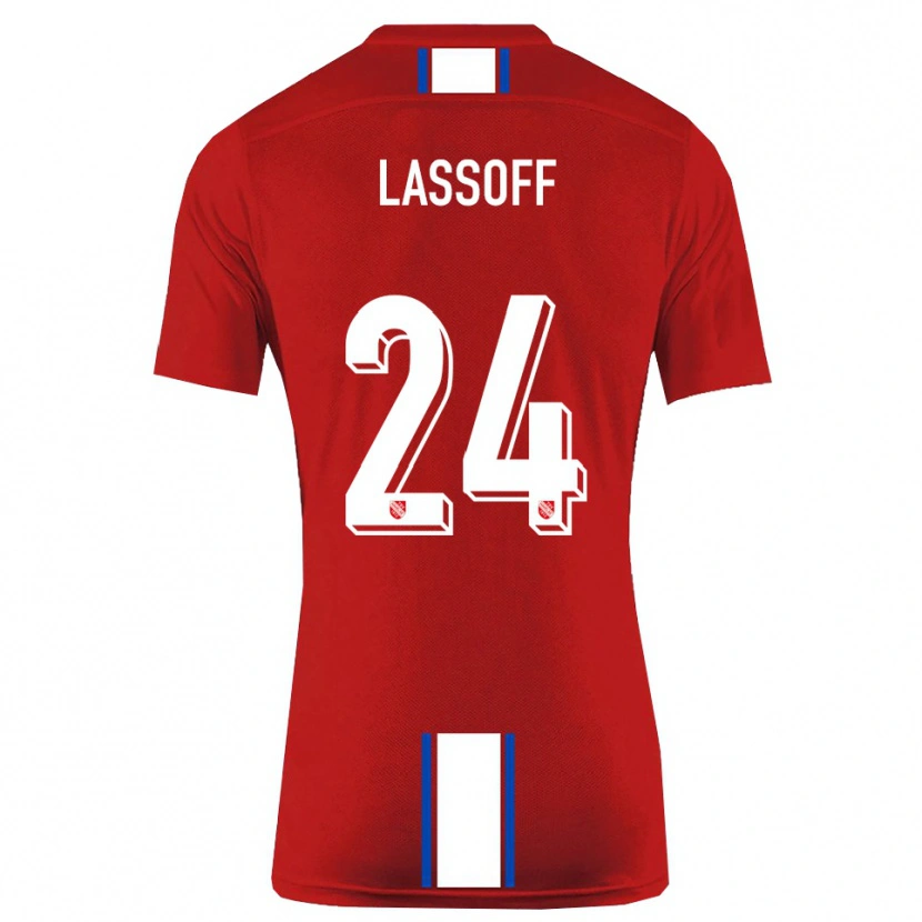 Danxen Kvinnor Matteo Lassoff #24 Röd Vit Hemmatröja Matchtröjor 2025/26 Tröjor T-Tröja
