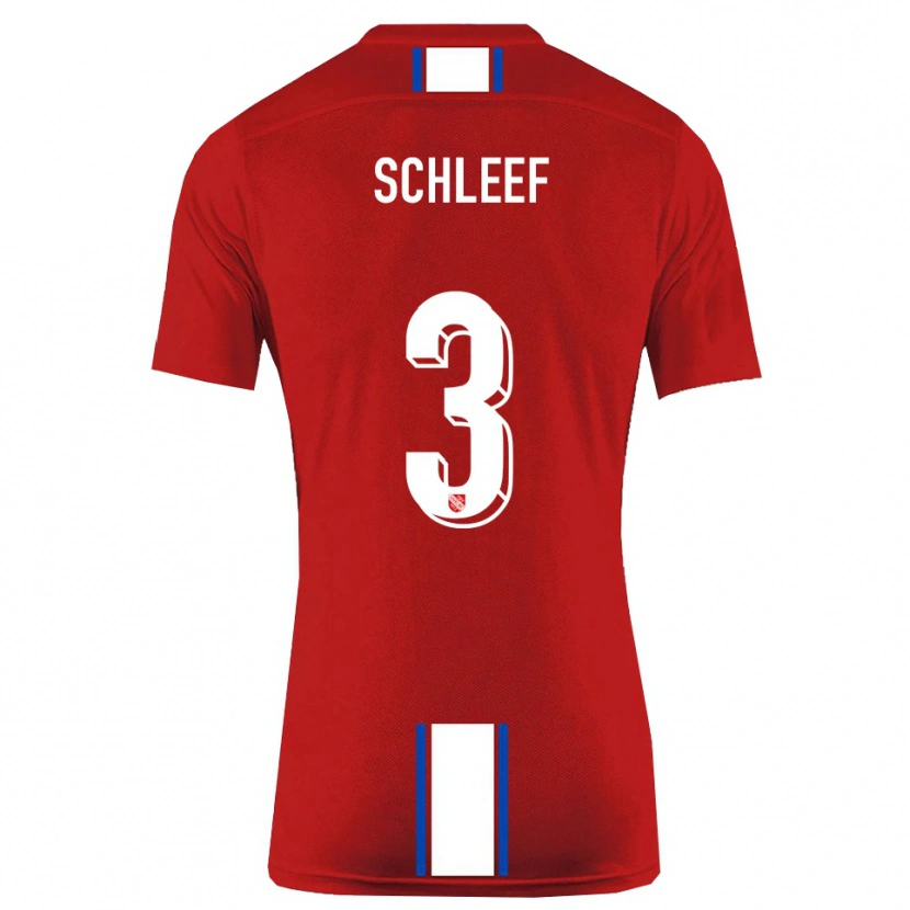 Danxen Kvinnor Marco Schleef #3 Röd Vit Hemmatröja Matchtröjor 2025/26 Tröjor T-Tröja