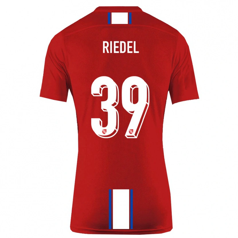 Danxen Kvinnor Florian Riedel #39 Röd Vit Hemmatröja Matchtröjor 2025/26 Tröjor T-Tröja