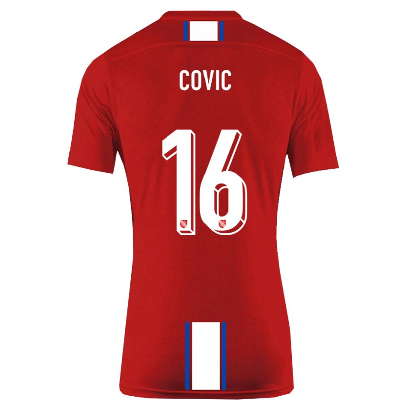 Danxen Kvinnor Rayen Covic #16 Röd Vit Hemmatröja Matchtröjor 2025/26 Tröjor T-Tröja