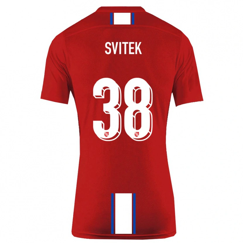 Danxen Kvinnor Leon Svitek #38 Röd Vit Hemmatröja Matchtröjor 2025/26 Tröjor T-Tröja
