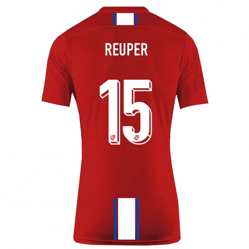 Danxen Kvinnor Tim Reuper #15 Röd Vit Hemmatröja Matchtröjor 2025/26 Tröjor T-Tröja