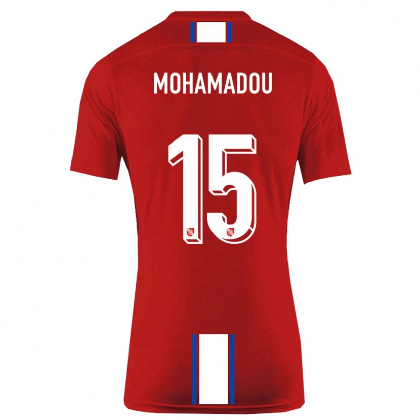 Danxen Kvinnor Akram-Dine Mohamadou #15 Röd Vit Hemmatröja Matchtröjor 2025/26 Tröjor T-Tröja