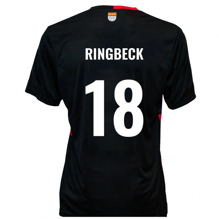 Danxen Kvinnor Noah Ringbeck #18 Svart Röd Hemmatröja Matchtröjor 2025/26 Tröjor T-Tröja