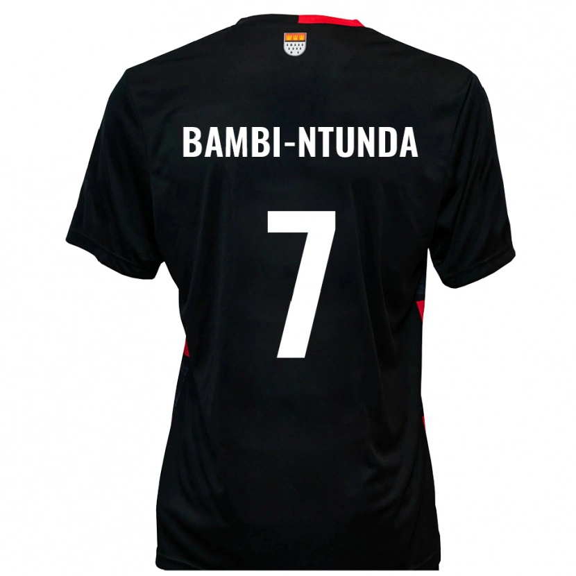 Danxen Kvinnor Charles Bambi-Ntunda #7 Svart Röd Hemmatröja Matchtröjor 2025/26 Tröjor T-Tröja
