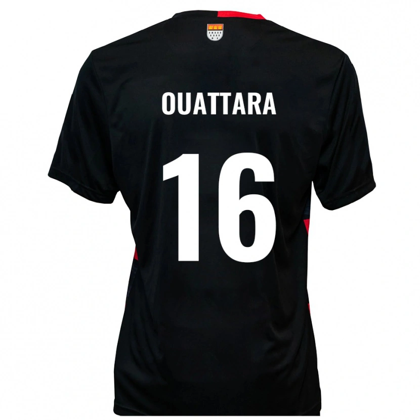 Danxen Kvinnor Kiyali Ouattara #16 Svart Röd Hemmatröja Matchtröjor 2025/26 Tröjor T-Tröja