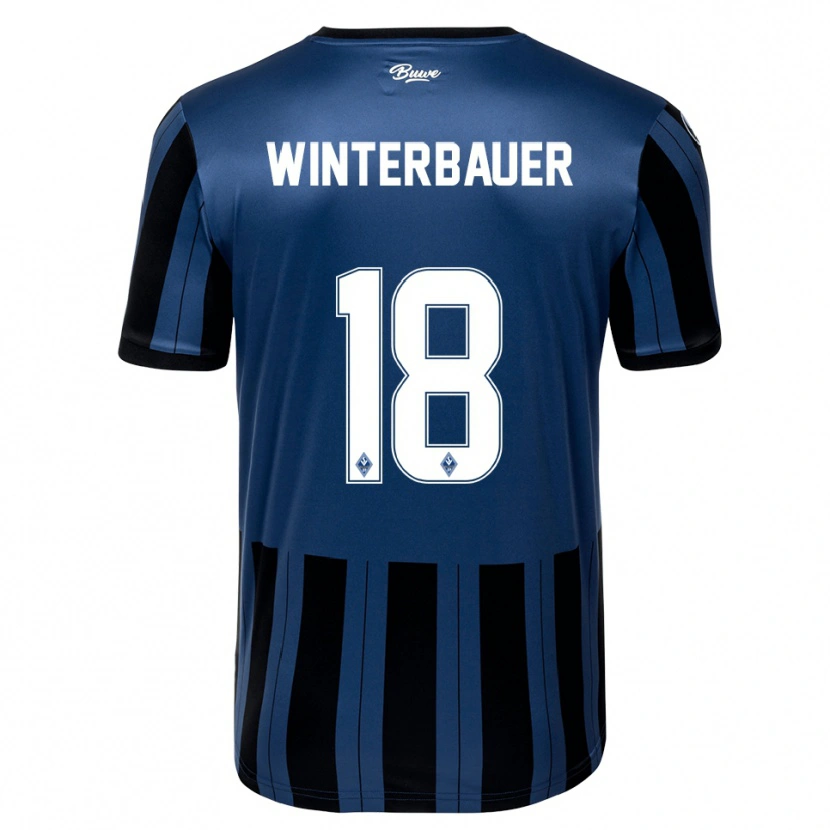 Danxen Kvinnor Jan Winterbauer #18 Blå Grå Svart Hemmatröja Matchtröjor 2025/26 Tröjor T-Tröja