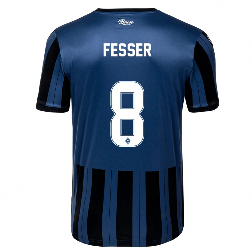 Danxen Kvinnor Philipp Fesser #8 Blå Grå Svart Hemmatröja Matchtröjor 2025/26 Tröjor T-Tröja