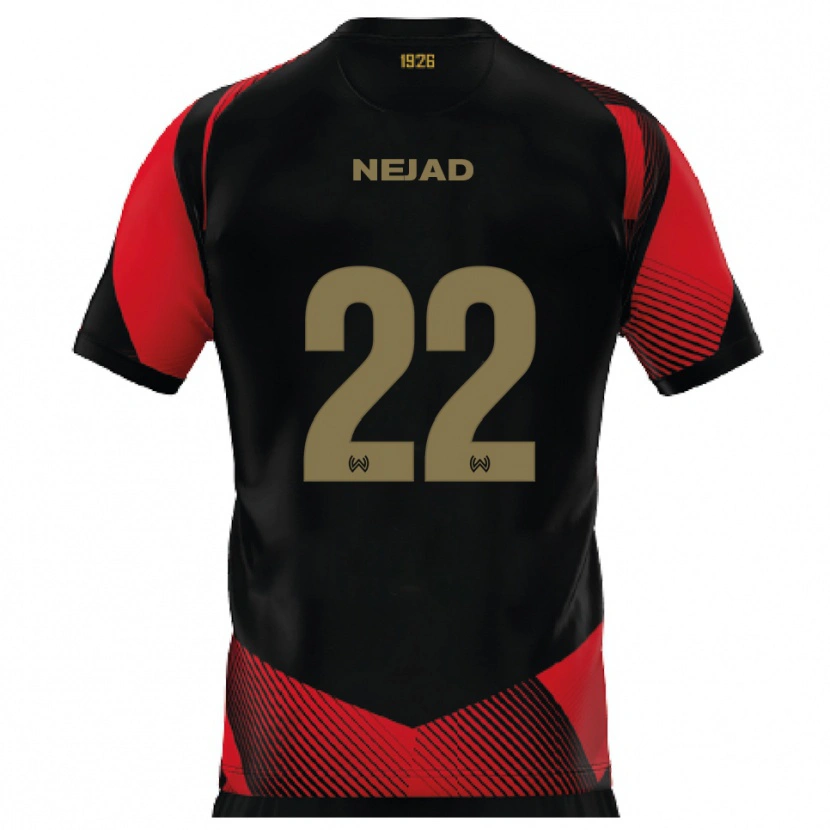 Danxen Kvinnor Milad Nejad #22 Svart Röd Hemmatröja Matchtröjor 2025/26 Tröjor T-Tröja