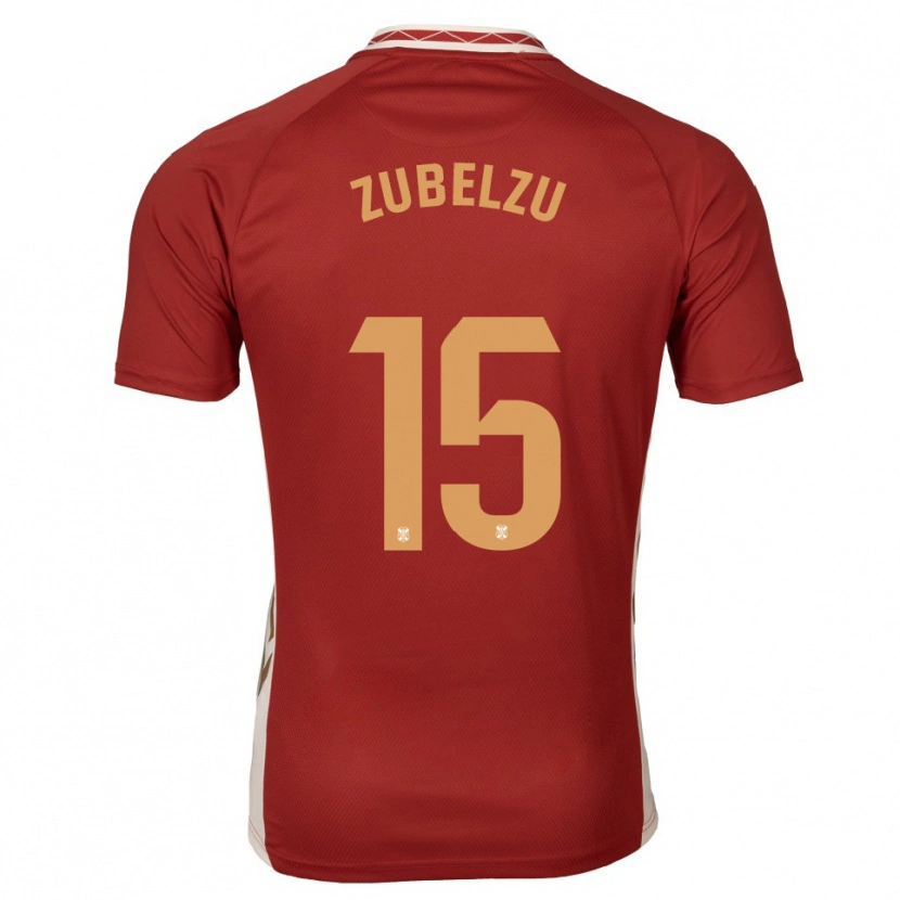 Danxen Kvinnor Julen Zubelzu #15 Vinröd Guld Bortatröja Matchtröjor 2025/26 Tröjor T-Tröja