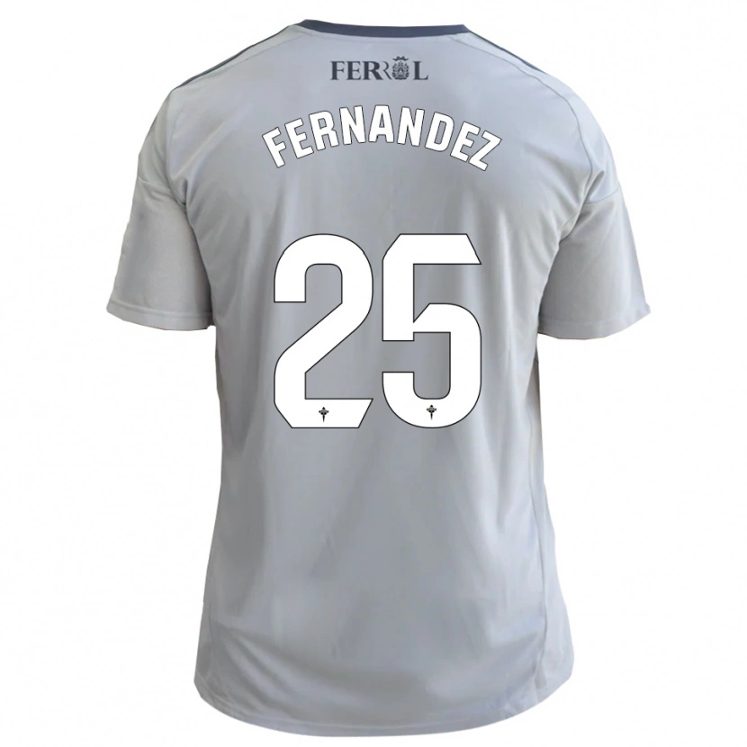 Danxen Kvinnor César Fernández #25 Grå Silver Bortatröja Matchtröjor 2025/26 Tröjor T-Tröja