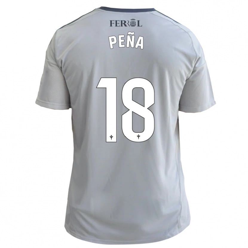 Danxen Kvinnor Álvaro Peña #18 Grå Silver Bortatröja Matchtröjor 2025/26 Tröjor T-Tröja