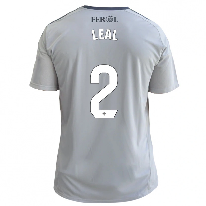 Danxen Kvinnor Miguel Leal #2 Grå Silver Bortatröja Matchtröjor 2025/26 Tröjor T-Tröja